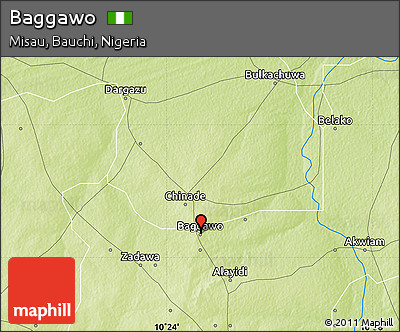 Physical Map of Baggawo