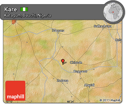 Satellite Map of Kare