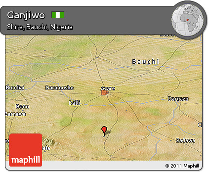 Satellite Panoramic Map of Ganjiwo