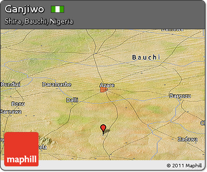 Satellite Panoramic Map of Ganjiwo