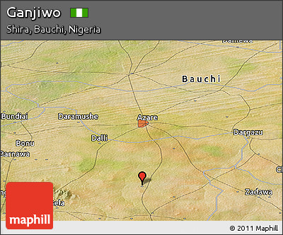 Satellite Panoramic Map of Ganjiwo