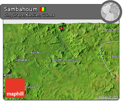 Satellite 3D Map of Sambahoum