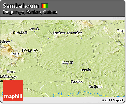 Physical Panoramic Map of Sambahoum