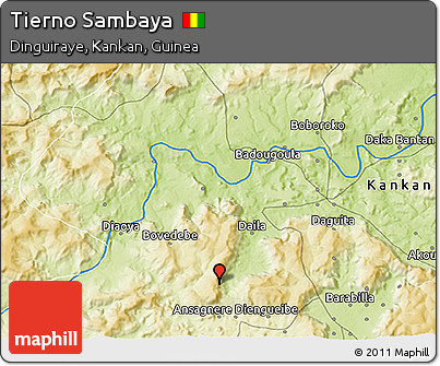 Physical 3D Map of Tierno Sambaya