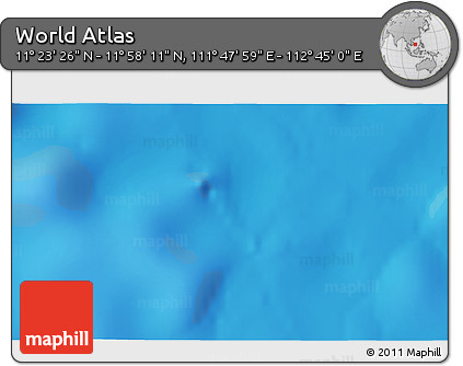 Physical 3D Map of the Area around 11° 40' 49" N, 112° 16' 30" E