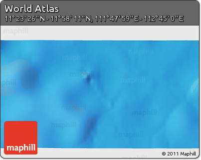 Physical 3D Map of the Area around 11° 40' 49" N, 112° 16' 30" E