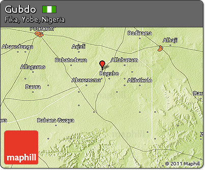 Physical 3D Map of Gubdo