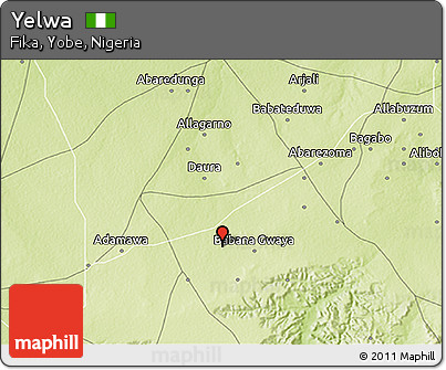 Physical 3D Map of Yelwa