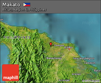 Satellite 3D Map of Makato