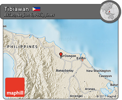 Shaded Relief 3D Map of Tibiawan