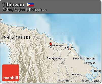 Shaded Relief 3D Map of Tibiawan