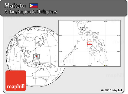 Blank Location Map of Makato