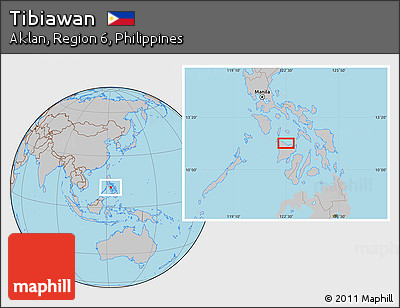 Gray Location Map of Tibiawan