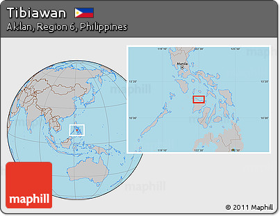 Gray Location Map of Tibiawan