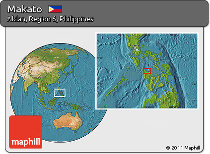 Satellite Location Map of Makato