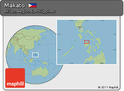Savanna Style Location Map of Makato