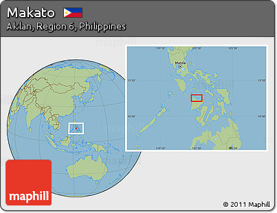 Savanna Style Location Map of Makato