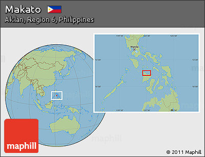 Savanna Style Location Map of Makato