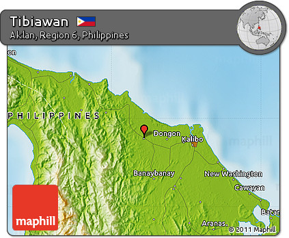 Physical Map of Tibiawan