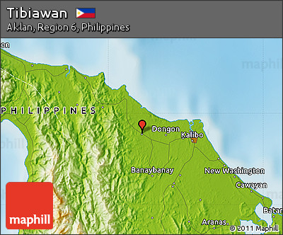 Physical Map of Tibiawan