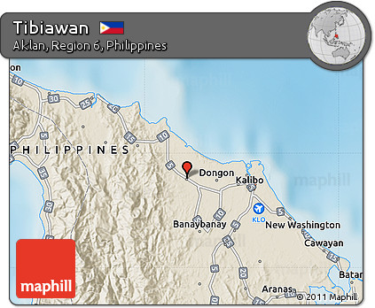 Shaded Relief Map of Tibiawan