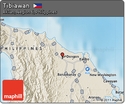 Shaded Relief Map of Tibiawan