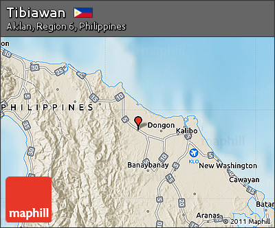 Shaded Relief Map of Tibiawan
