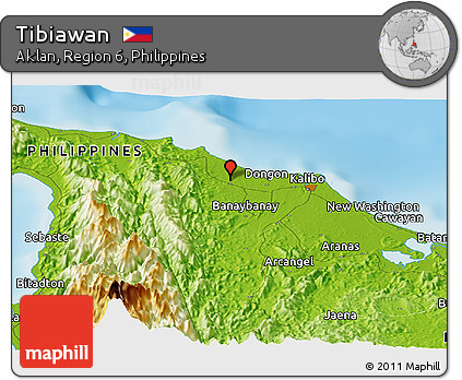 Physical Panoramic Map of Tibiawan