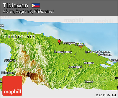 Physical Panoramic Map of Tibiawan