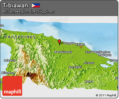 Physical Panoramic Map of Tibiawan