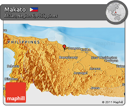 Political Panoramic Map of Makato