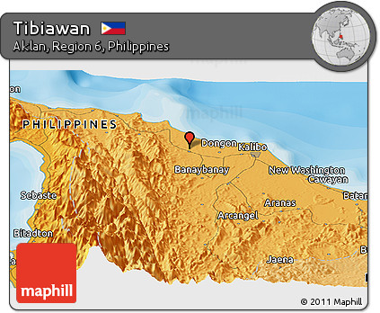Political Panoramic Map of Tibiawan