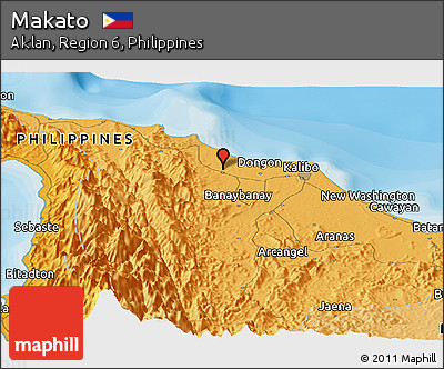 Political Panoramic Map of Makato