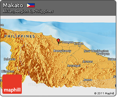 Political Panoramic Map of Makato
