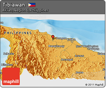Political Panoramic Map of Tibiawan