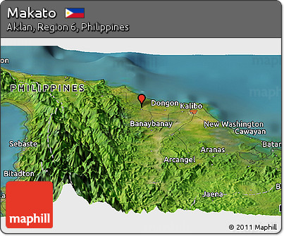 Satellite Panoramic Map of Makato