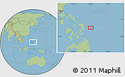Savanna Style Location Map of the area around 11° 40' 49" N, 126° 43' 29" E