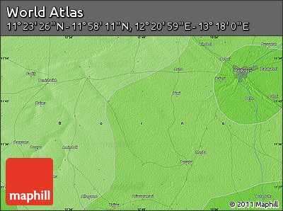 Political Map of the Area around 11° 40' 49" N, 12° 49' 29" E