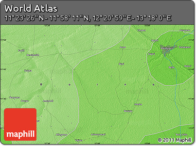 Political Map of the Area around 11° 40' 49" N, 12° 49' 29" E