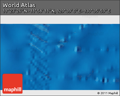 Physical 3D Map of the Area around 11° 40' 49" N, 130° 7' 30" E