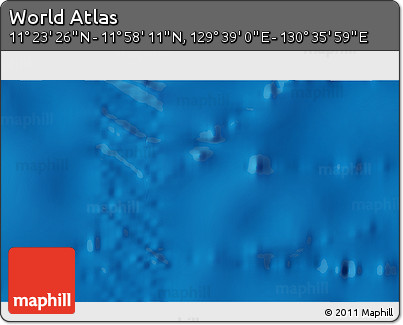Physical 3D Map of the Area around 11° 40' 49" N, 130° 7' 30" E