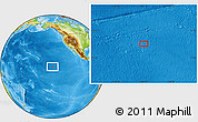 Physical Location Map of the area around 11° 40' 49" N, 140° 10' 30" W