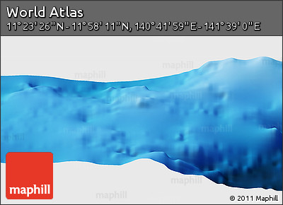 Physical Panoramic Map of the Area around 11° 40' 49" N, 141° 10' 30" E