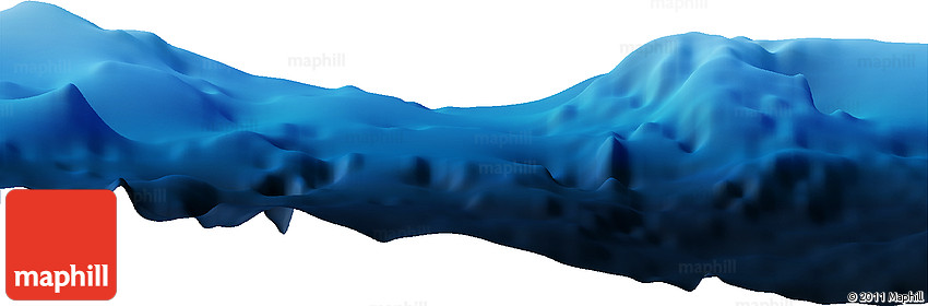 Shaded Relief Horizon Map of the Area around 11° 40' 49" N, 142° 1' 30" E