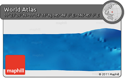 Physical Panoramic Map of the Area around 11° 40' 49" N, 146° 16' 30" E