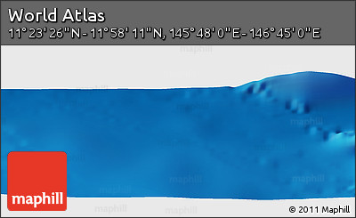 Physical Panoramic Map of the Area around 11° 40' 49" N, 146° 16' 30" E