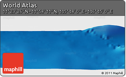 Physical Panoramic Map of the Area around 11° 40' 49" N, 146° 16' 30" E