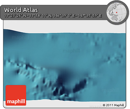Satellite 3D Map of the Area around 11° 40' 49" N, 147° 7' 30" E