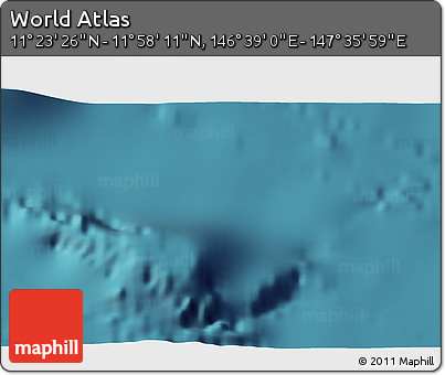 Satellite 3D Map of the Area around 11° 40' 49" N, 147° 7' 30" E