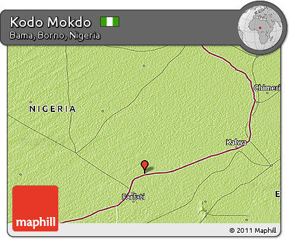 Physical 3D Map of Kodo Mokdo